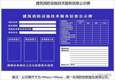 消防技术服务信息公示牌/公示栏长什么样?